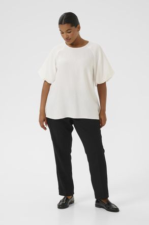 Kaffe Curve Blouse met korte mouwen KCgirla Regular fit white
