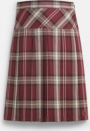 Coach Pleated PlaID MIDi Skirt