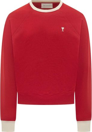 Ami Red Crew Neck Sweatshirt