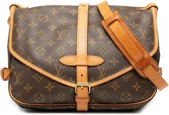 Louis Vuitton Borsa a tracolla Saumur 30 con monogramma 1994 - Marrone