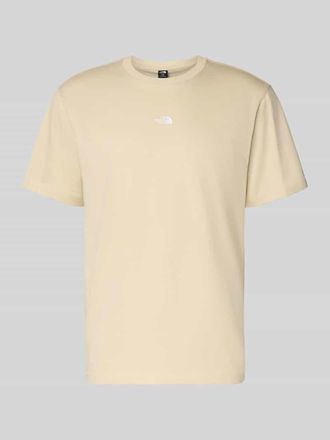 The North Face T-Shirt mit Logo-Stitching in Offwhite, Gr&ouml;&szlig;e XXL
