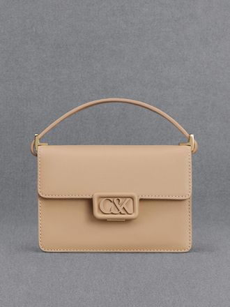 Charles & Keith Leather Boxy Bag