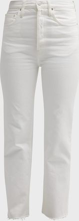 Toteme Classic Cut Straight-Leg Ankle Denim Jeans