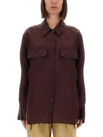 Khaite Aubergine Zijde Matteo Shirt