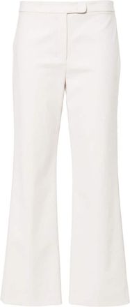 Max Mara high-waisted flared trousers - women - Cotton/Polyamide/Elastane - 42 - Neutrals