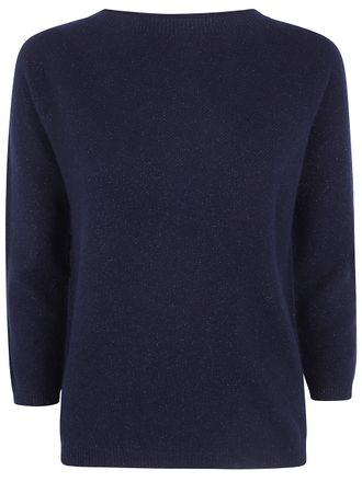 Fabiana Filippi Sweater Lurex Platinum Boatneck