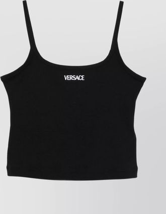 Versace ribbed logo tank top