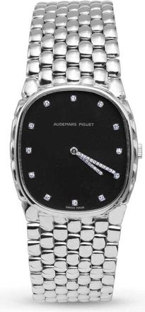 Audemars Piguet Pre-owned Audemars Piguet Cobra Diamond Black Dial Ladies Watch C64012