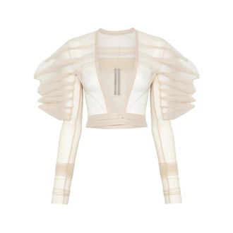 Rick Owens Blouses, female, Beige, Size: XS Outerwear Rick Owens
