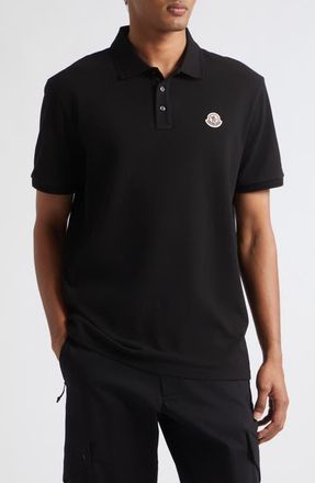 Moncler Cotton Polo in Black at Nordstrom, Size Xxx-Large