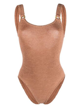 Hunza G Domino Swim Metallic Crinkle