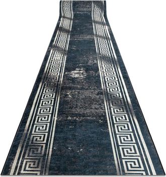 RugsX Rugsx - Runner anti-slip lotus grecco 23593 graphite / grey washable 60cm grey 60x980 cm