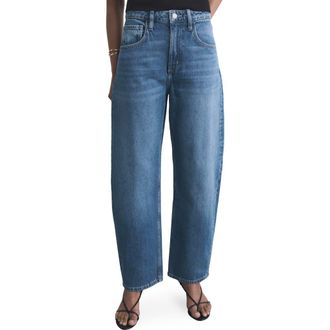 Mango High Waist Balloon Jeans in Dark Blue at Nordstrom Rack, Size 10