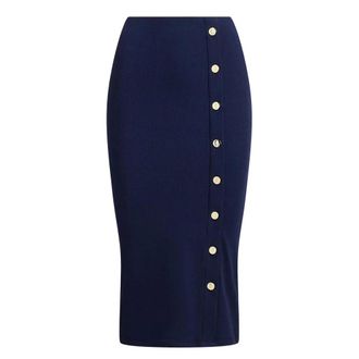 Ralph Lauren Gonna midi a coste - - Skirts - Donna - Blu - S