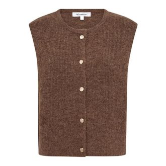 Co'Couture Prenda de punto sin mangas - Knitwear - Mujer - Marr&oacute;n - XS