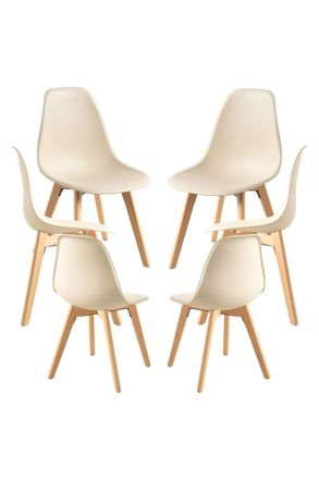 Regalos Miguel Packs Sillas Comedor - Pack 6 Sillas Kelen - Beige