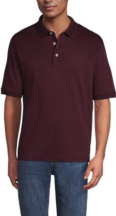 Lands End Short Sleeve Cotton Supima Polo Shirt in Lush Burgundy at Nordstrom, Size Xx-Large
