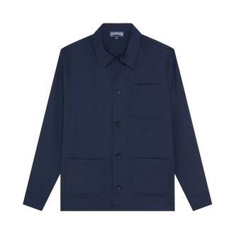Vilebrequin Corentin Wool Overshirt - Heren - Jassen - Blauw - Maat: XL Wol