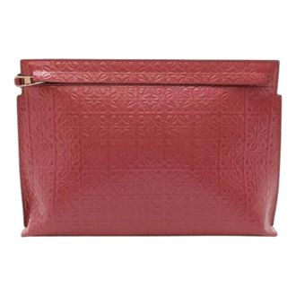 Loewe Pre-owned Clutches, female, Pink, Size: ONE SIZE Pre-owned Repeat Anagram T Pouch