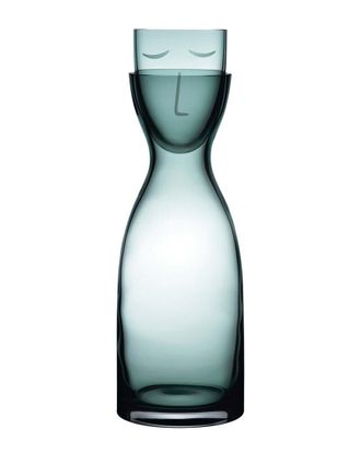 Nude Glass Mr. & Mrs. Green Tall Night Water Set