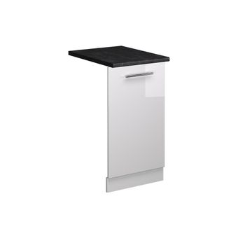 Vicco Panel Frontal Del Lavavajillas Fame-line, Blanco Alto Brillo, 45 Cm, Et Antracita Vicco