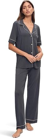 Eberjey Gisele Short Sleeve Pant PJ Set Womens Pajama Sets Graphite/Sorbet : XL, Tencel/Spandex/Modal