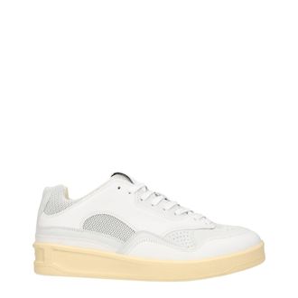 Jil Sander White Leather Low Top Mens Sneakers