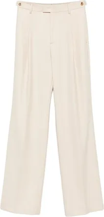 Berwich Herringbone Pleated Trousers