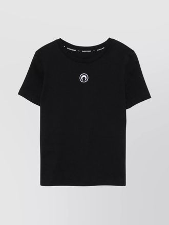 Marine Serre cotton slim-fit logo-embroidered t-shirt