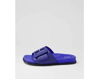 Ziera Womens Hanyu Leather Slides In Blue
