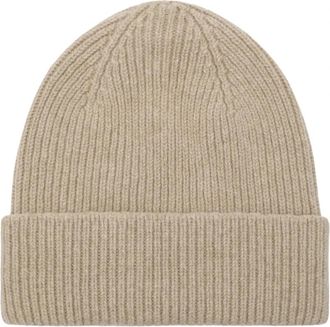Le Bonnet Ribbed Beanie - Dames - Hoeden - Beige - ONE Size - Wol - Accessoires