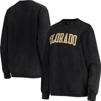 Pressbox Womens Pressbox Black Colorado Buffaloes Comfy Cord Vintage Wash Basic Arch Pullover Sweatshirt at Nordstrom, Size Xx-Large