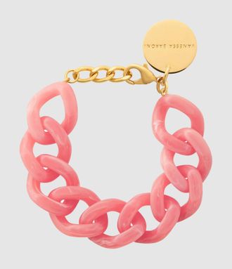 Vanessa Baroni Bracelet Flat Chain Watermelon Marble