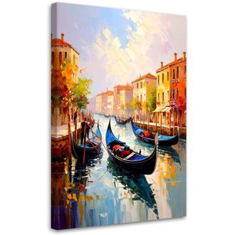 Artgeist Quadro su tela, Venezia Citt&agrave; Gondole Italia - 60x90