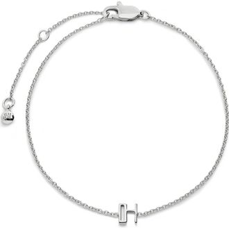 Monica Vinader Initial Pendant Bracelet in Sterling Silver H at Nordstrom