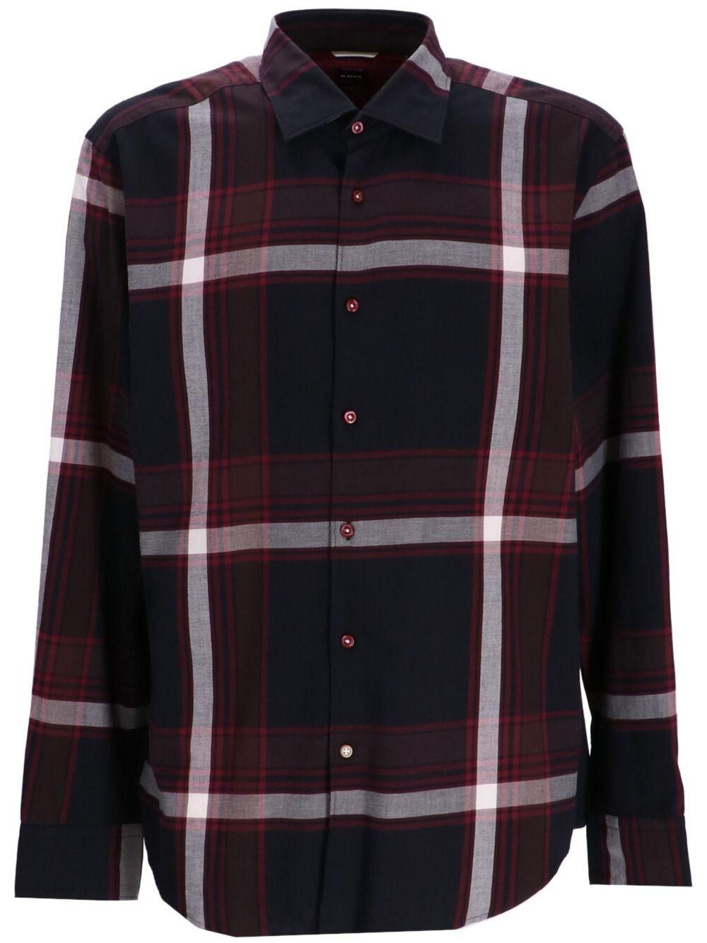 Chemise Hugo Boss Extra-mince En Coton à Carreaux Dégradé - Taille L Slim Fit - Neuf Avec étiquettes