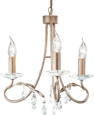 Netlighting Christina Chandelier 3 Light Silver Gold Finish E14
