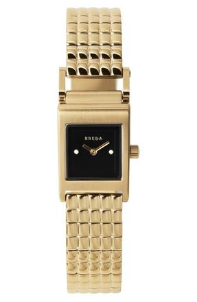 Breda Revel Bracelet Watch, 18mm in Gold And Black at Nordstrom