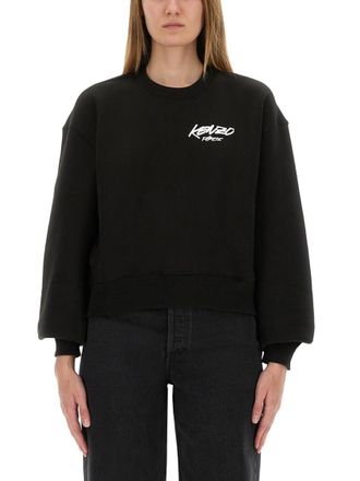 Kenzo Black Logo Crew Neck Sweatshirt