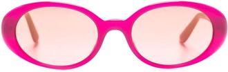 Dolce & Gabbana Eyewear round-frame tinted sunglasses - women - Acetate - 52 - Pink