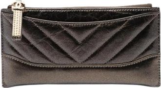 Chanel Pre-owned Quilted Pouch - Dames - Vintage Clutch - Bruin - ONE Size - Leer - Vintage