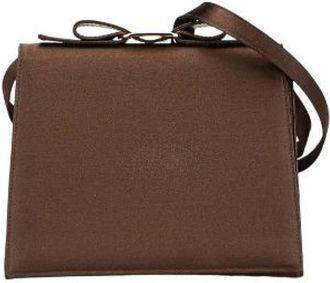 Ferragamo Pre-owned Shoulder Bags, female, Brown, Size: ONE SIZE Pre-owned Satin shoulder-bags