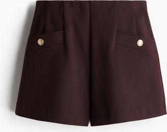 H&M Shorts aus Interlock-Jersey - Brown