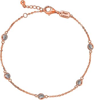 Suzy Levian 0.75 ct TDW 14K White Gold Diamond Station Bracelet