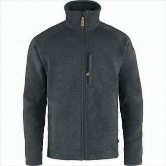 Fjällräven Textured Grey Casual Jacket With High Collar And Minimalist Design
