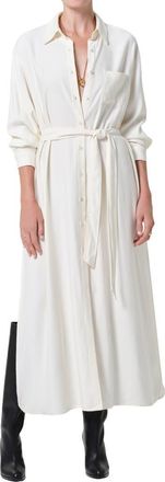 Citizens Of Humanity Camilla Long Sleeve Maxi Shirtdress in Moonlight at Nordstrom, Size X-Small