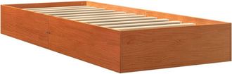 vidaXL Vidaxl - Estructura De Cama Sin Colch&oacute;n Madera Maciza Marr&oacute;n 90x190 Cm