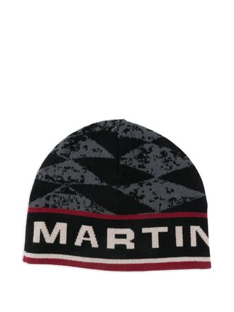 Martine Rose graphic-print beanie - men - Fabric - One Size - Grey