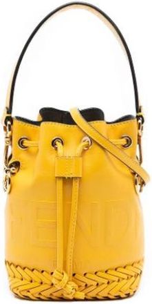Fendi Pre-owned Leren Bucket Bag - Dames - Vintage Tas - Geel - ONE Size - Leer - Vintage