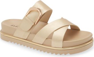 Eddie Marc Kira Slide Sandal in Gold at Nordstrom Rack, Size 10